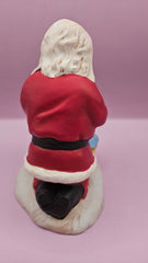 Hand - Painted Spirit of Christmas Santa Figurine - 5.75x5 Nativity Scene - Sculptures & StatuesJohnny Smith