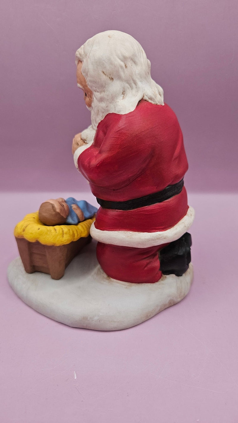 Hand - Painted Spirit of Christmas Santa Figurine - 5.75x5 Nativity Scene - Sculptures & StatuesJohnny Smith