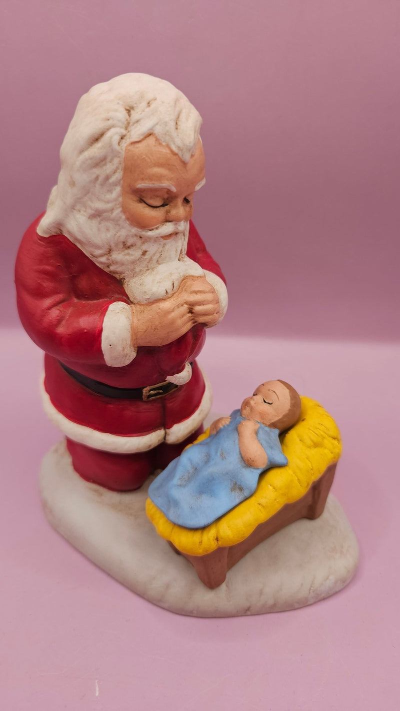 Hand - Painted Spirit of Christmas Santa Figurine - 5.75x5 Nativity Scene - Sculptures & StatuesJohnny Smith