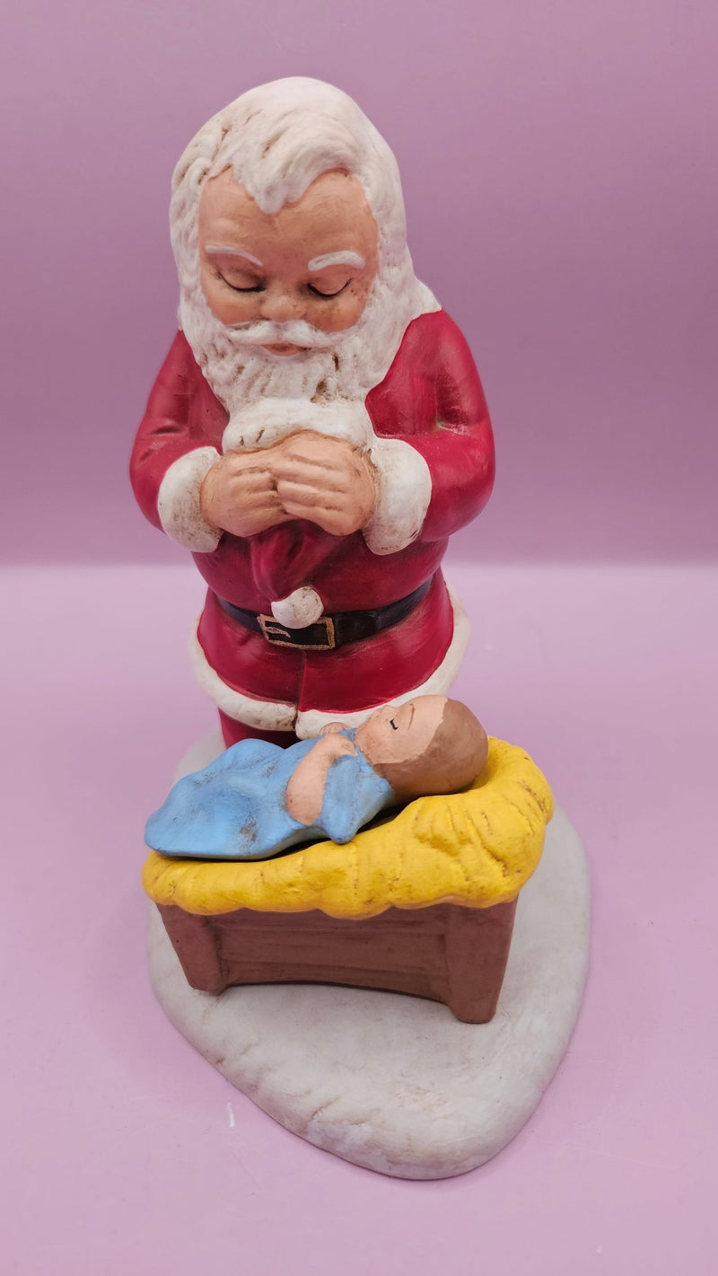 Hand - Painted Spirit of Christmas Santa Figurine - 5.75x5 Nativity Scene - Sculptures & StatuesJohnny Smith