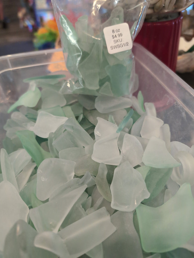 Hand Tumbled Seaglass Seafoam Colors Of Frosted Light Tones Greens - SeaglassLoving Coastal Living