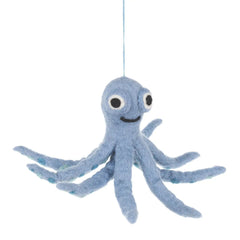 Handmade Felt Ollie the Octopus Fair trade Hanging Decor - Felt So Good