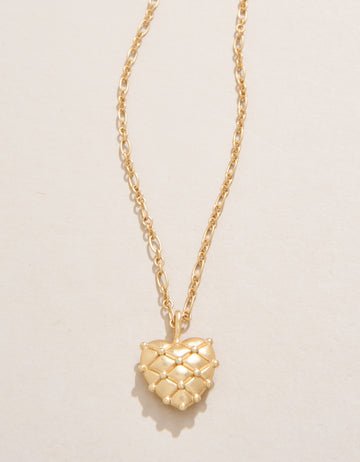 Heart Pillow Necklace 17" Gold - NecklaceSPARTINA 449