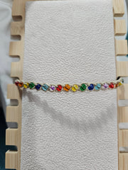 Hemp Rainbow Bead Bracelet - BraceletsWorld Shells Imports