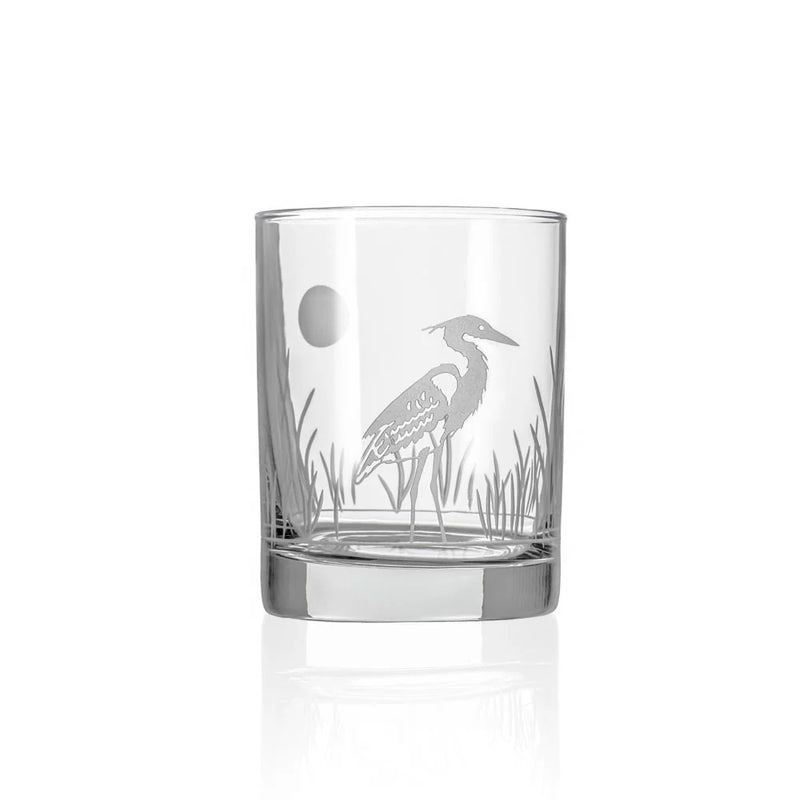 Heron Etched Glassware