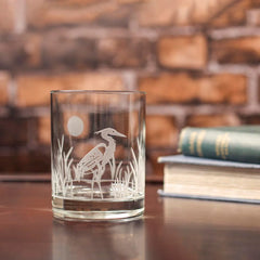 Heron Etched Glassware