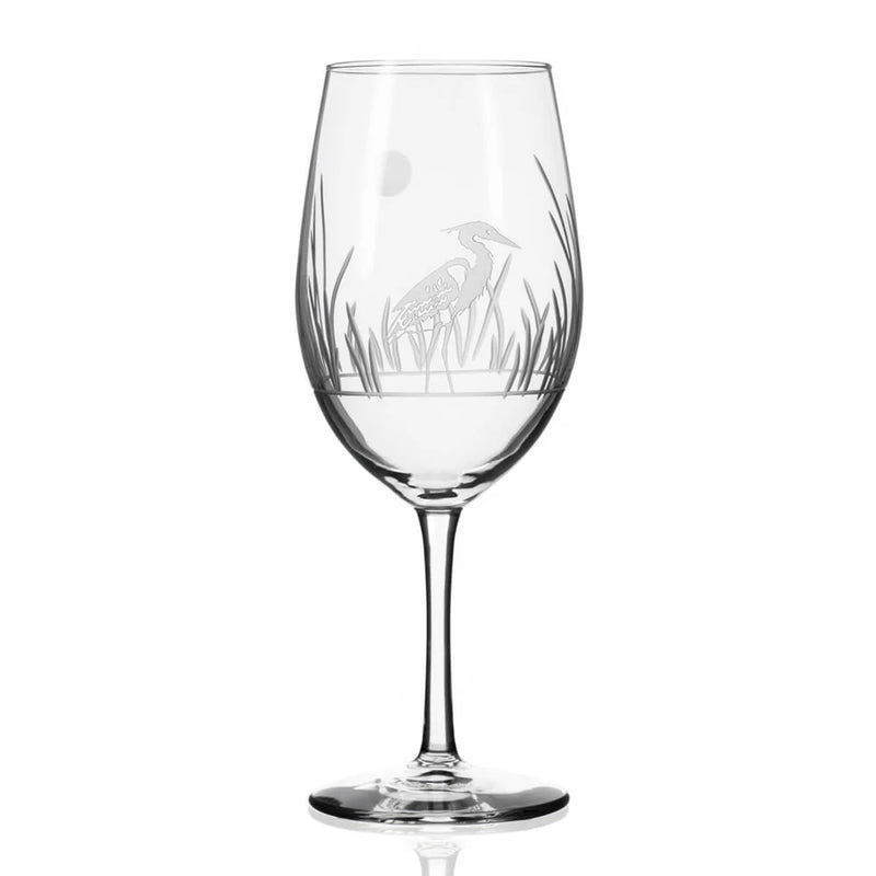 Heron Etched Glassware