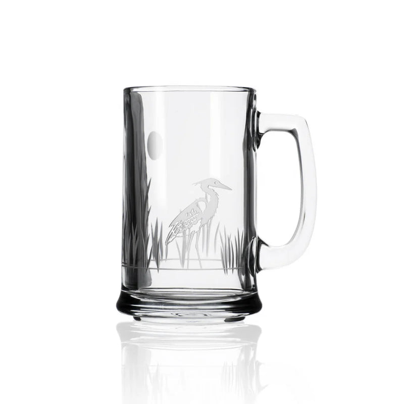 Heron Etched Glassware