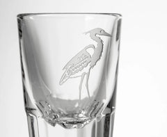 Heron Etched Glassware