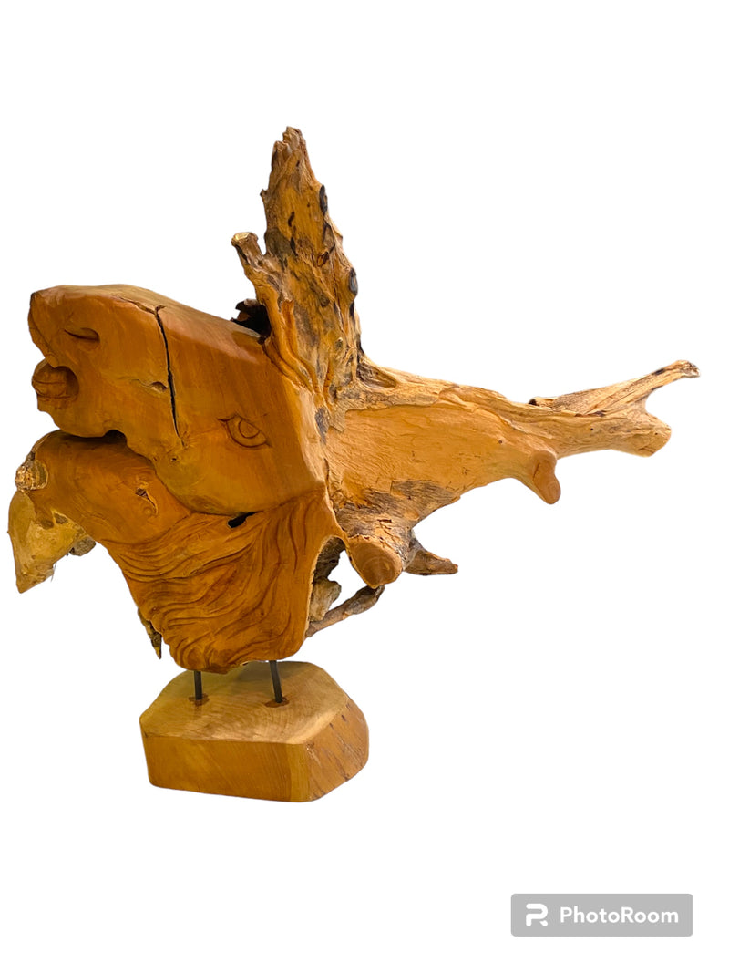 Wooden Horse Head Sculpture- 32"