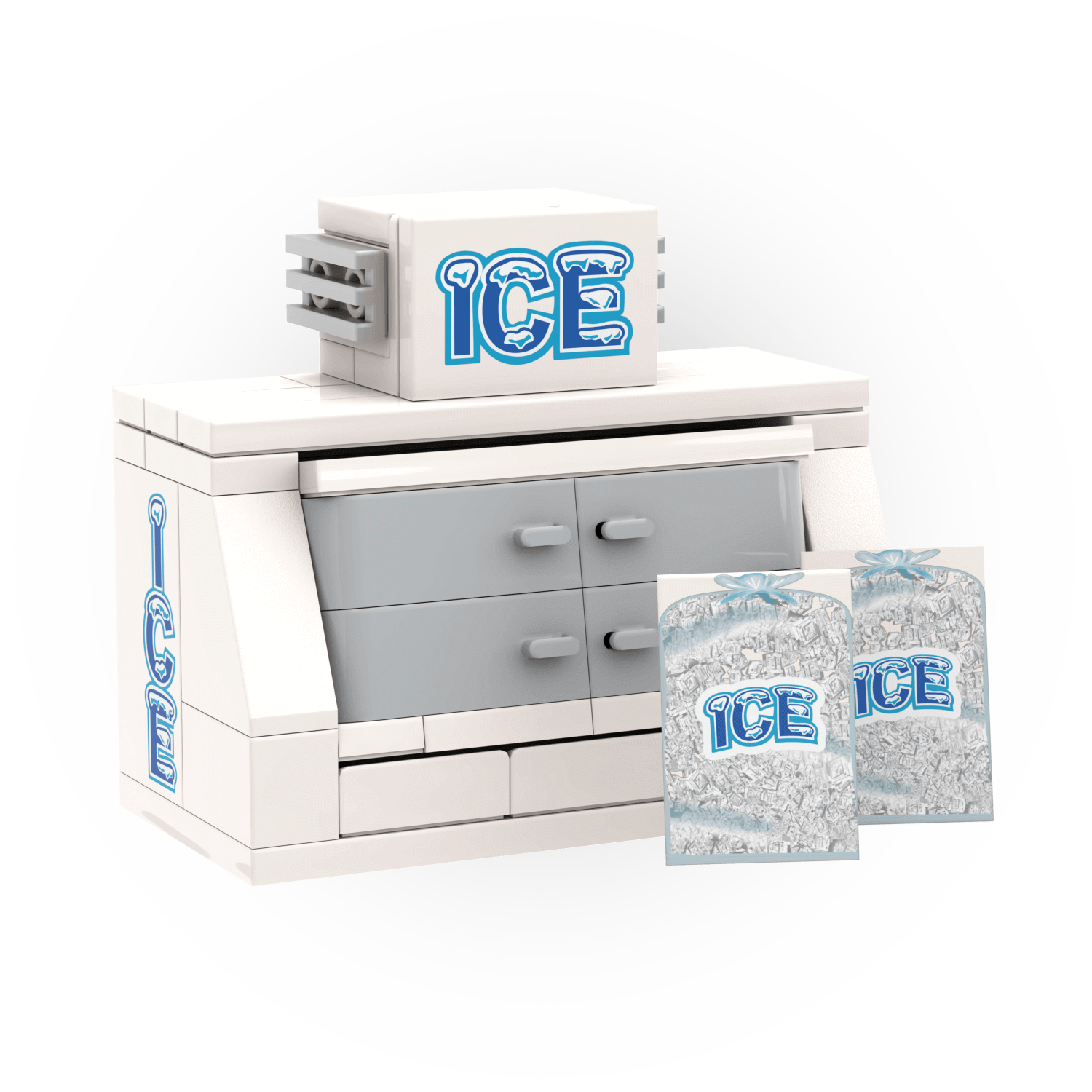 Ice Vending Machine - Gas Station - Custom Building Set - Made Using LEGO® Parts