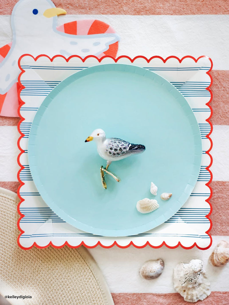 Sea Gull Clip-On Glass Ornament