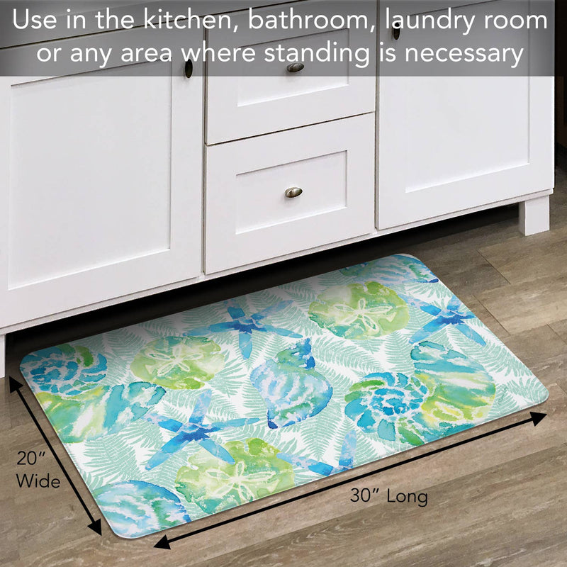 Isla Mona Coastal Decorative Vinyl Comfort Floor Mat - CounterArt/Highland Home/Thirstystone/CoasterStone