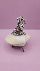 Ivory Clam with Pewter Dolphin - Accent DecorModern Coastal by Contrast Inc.