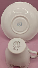 Jason Tea Cup & Saucer – Vintage Floral China with Gold Trim - DishesLoving Coastal Living