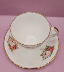 Jason Tea Cup & Saucer – Vintage Floral China with Gold Trim - DishesLoving Coastal Living