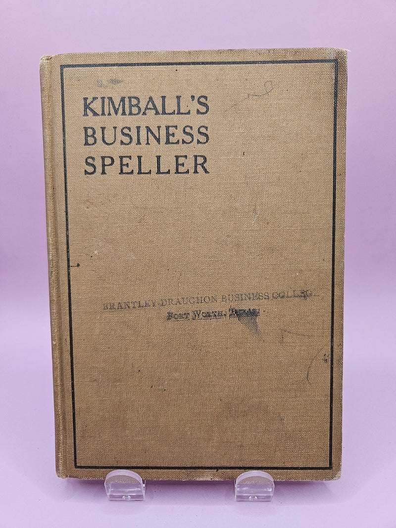 Kimball's Business Speller Vintage Book - BooksLoving Coastal Living