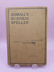 Kimball's Business Speller Vintage Book - BooksLoving Coastal Living