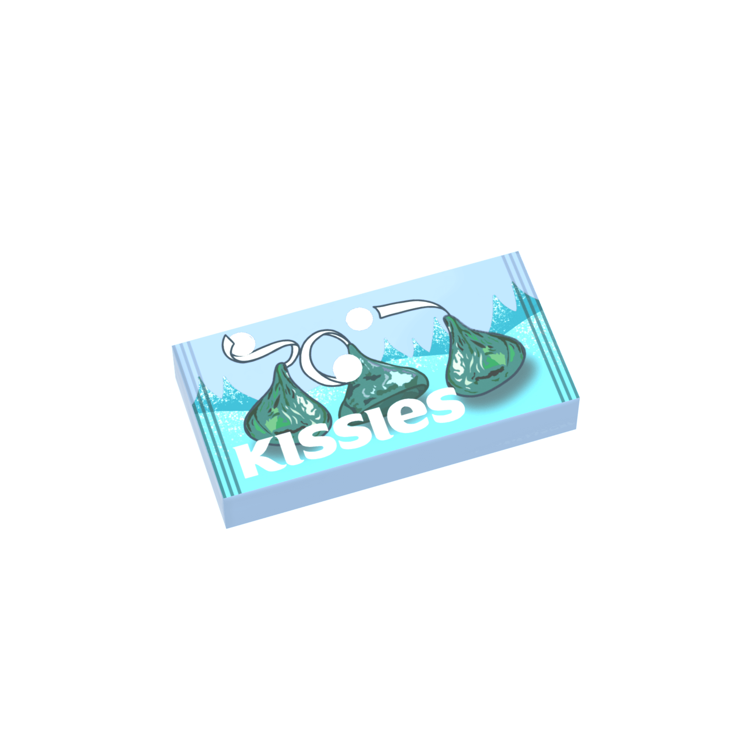 Winter Chocolate "Kissies" Candy - Custom Printed - Made Using a LEGO® Part