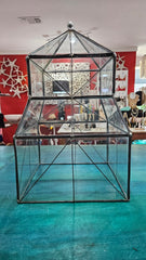 Large Glass Geometric Display Box – Vintage Terrarium Case (15