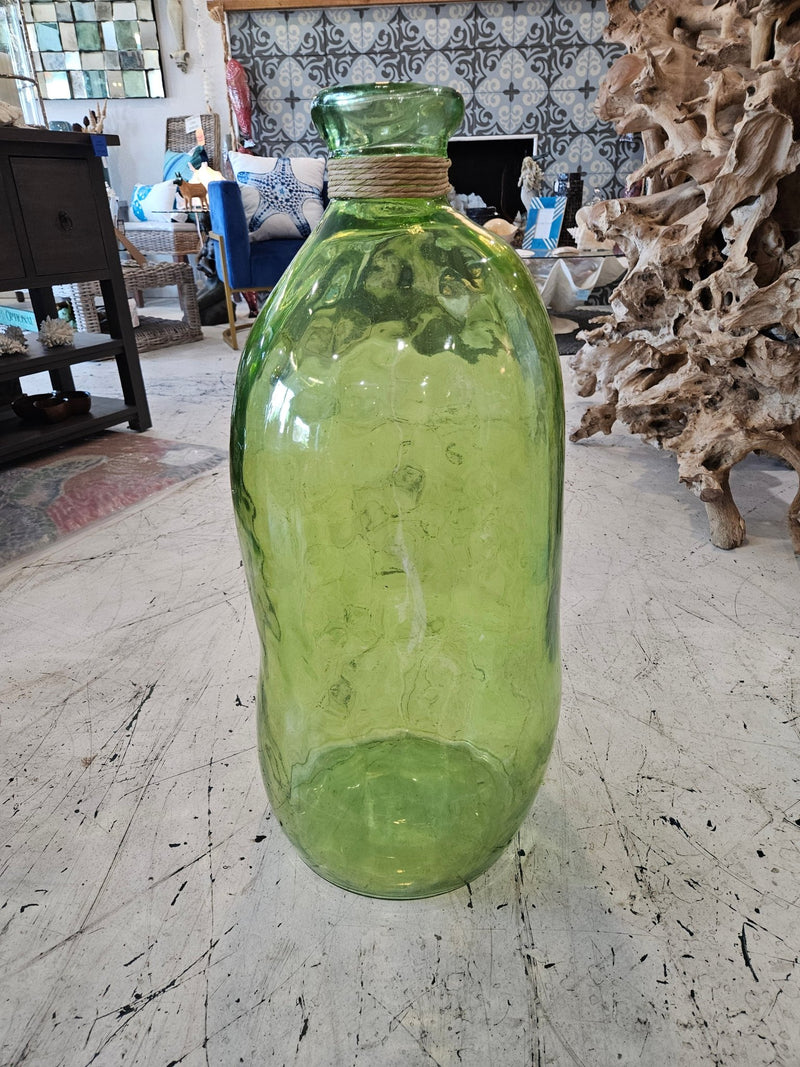 Large Vintage Glass Vase – Decorative Floor Vase - Accent DecorLoving Coastal Living