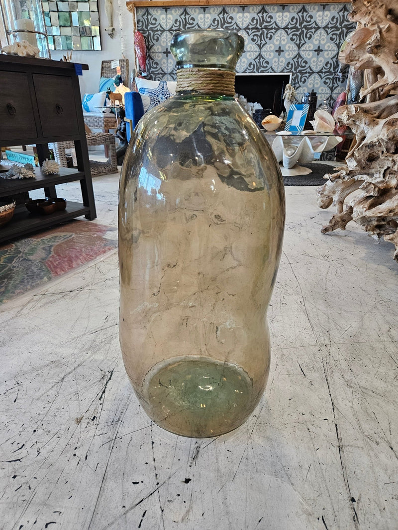 Large Vintage Glass Vase – Decorative Floor Vase - Accent DecorLoving Coastal Living