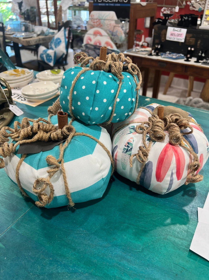 Last Chance Fabric Pumpkins - 4 Styles - Accent DecorLoving Coastal Living