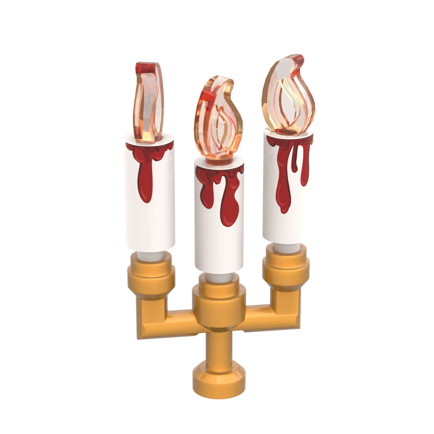 Halloween Candelabra (White) -  Custom Printed Minifig Accessory - Made Using LEGO® Parts