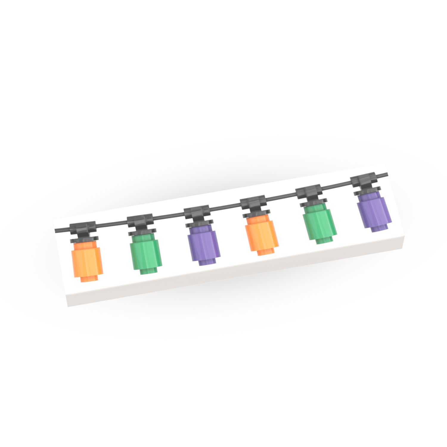Halloween String Lights 'White'  - Seasonal Decor - Custom Printed - Made Using LEGO® Parts