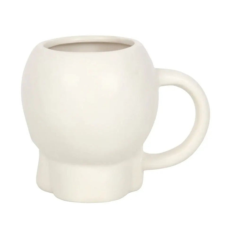 Matte White Gothic Halloween Skull Mug - Something Different Wholesale