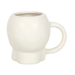 Matte White Gothic Halloween Skull Mug - Something Different Wholesale