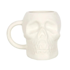 Matte White Gothic Halloween Skull Mug - Something Different Wholesale