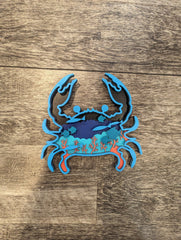 Medium Multi Layer Wood Wall Art - CRAB - Coastline Laser Design