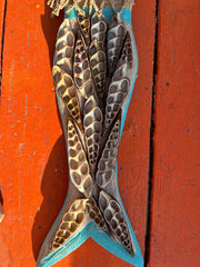 Mermaid Shell Art - 2 Colors & 3 Shells - Wall DecorWorld Shells Imports