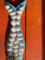 Mermaid Shell Art - 2 Colors & 3 Shells - Wall DecorWorld Shells Imports
