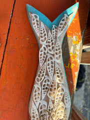 Mermaid Shell Art - 2 Colors & 3 Shells - Wall DecorWorld Shells Imports