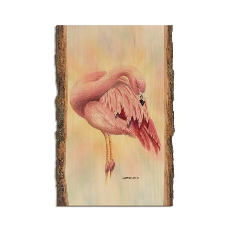 Pink Flamingo - Wood Magnet