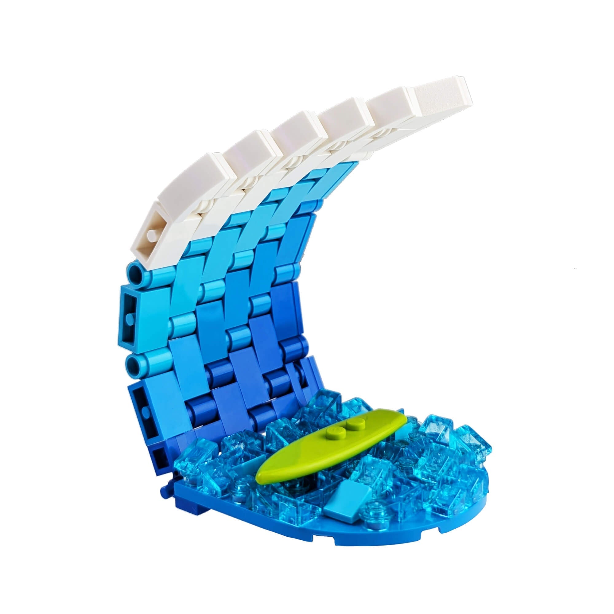Minifig Wave Display - Custom Building Set - Made Using LEGO® Parts