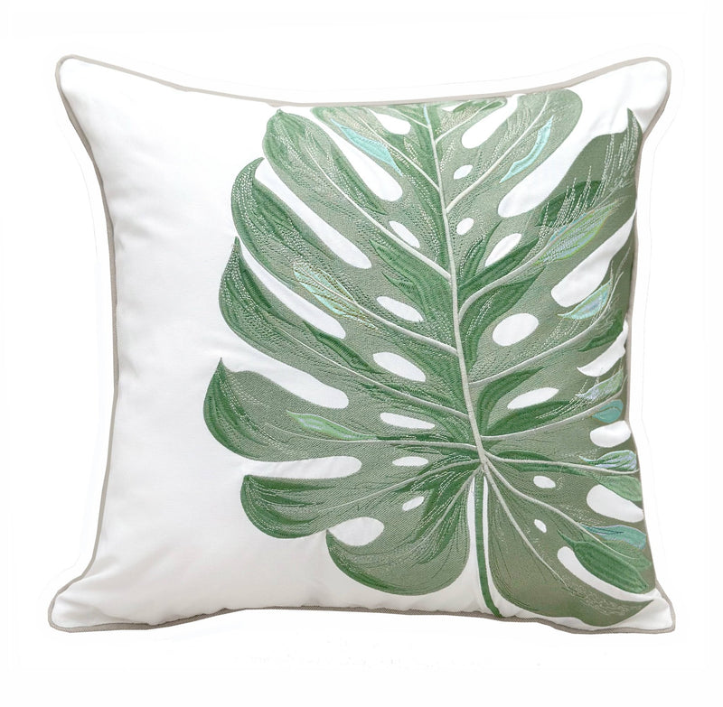 Monstera Leaf Indoor/Outdoor Throw Pillow - Rightside Design