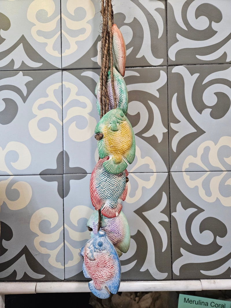 Multicolor Ceramic String Of Fish - Accent DecorLoving Coastal Living