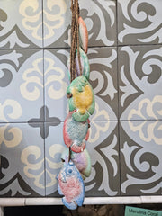 Multicolor Ceramic String Of Fish - Accent DecorLoving Coastal Living