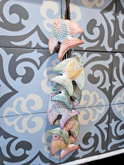 Multicolor Ceramic String Of Fish - Accent DecorLoving Coastal Living