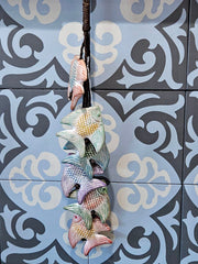Multicolor Ceramic String Of Fish - Accent DecorLoving Coastal Living