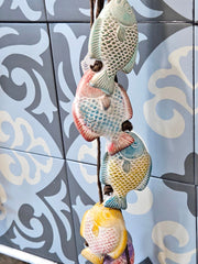 Multicolor Ceramic String Of Fish - Accent DecorLoving Coastal Living