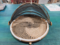 Natural Seagrass Basket Handwoven Food Mesh Cover - Kitchen AccessoriesLoving Coastal Living