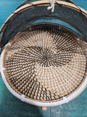 Natural Seagrass Basket Handwoven Food Mesh Cover - Kitchen AccessoriesLoving Coastal Living