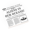 Aliens in our Ocean - Newspaper Headline - Custom Printed Using LEGO® Parts (2 x 2 Tile)