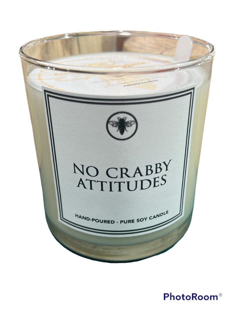 No Crabby Attitudes Soy Candle - CandleElla B. Candles