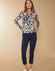 Nora Half - Zip Top Bascom Ikat - ApparelSPARTINA 449