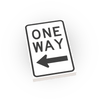 One Way - Left Only Street Sign - Custom Printed 2x3 Tile - Made Using LEGO® Parts